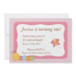 Pink Insects Party Invitation
