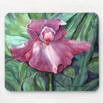 Pink Iris Mousepad by SherryHolderHunt Pink Iris Mousepad