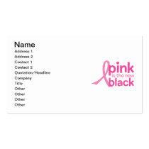 Pink Is The New Black Business Card Template
