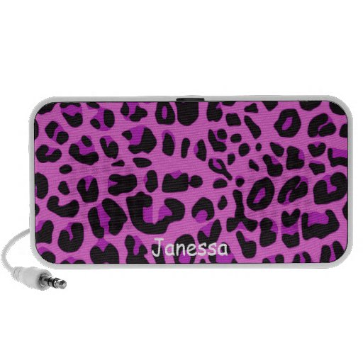 Pink Jaguar Pattern Speakers