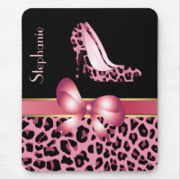 Pink Jaguar Stilettos Custom Mouse Pad