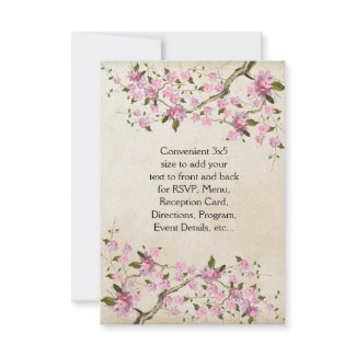Pink Japanese Cherry Blossoms Wedding invitation