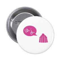 Pink Jelly Button Badge