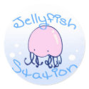 Pink Jellyfish Station Sticker by JFSMaggie Pink Jellyfish Station Sticker