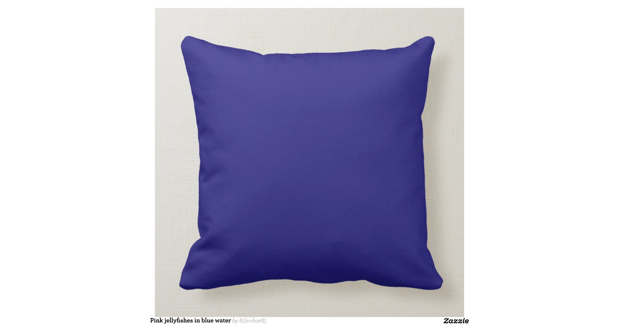 Pink jellyfishes in blue water throw pillow Zazzle
