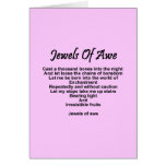 Pink Jewels of Awe Greeting Card