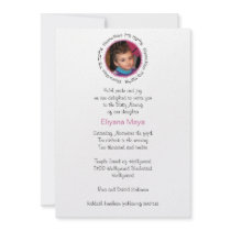 Pink Jewish Baby Naming Personalized Invitations