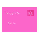 Pink Jewish Gift  Card Business Card