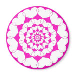 Pink Joined Hearts magnets