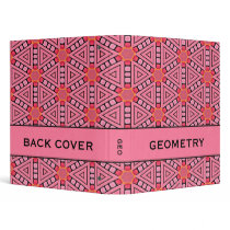 Pink Kaleidoscope Geometric Design 1" Binder binders