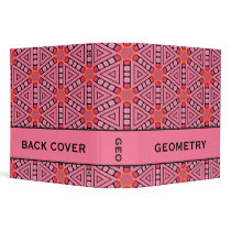 Pink Kaleidoscope Geometric Design 2" Binder