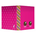 Pink Kawaii Face Binder
