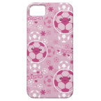 Pink Kawaii Soccer Pattern iPhone 5 Case