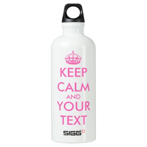 Pink KeepCalm design | Customizable SIGG Traveler 0.6L Water Bottle