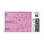 pink keyboard postage stamp