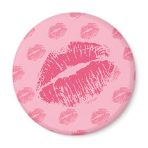 Pink Kiss Fridge Magnet