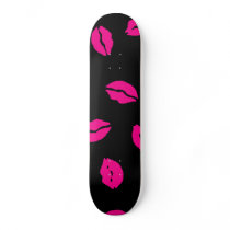 Pink kisses pattern skateboard decks