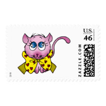 Pink kitten postage by jsoh Pink kitten postage