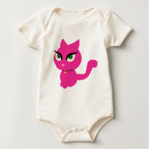 Pink Kitty Cat Baby Clothes t-shirts