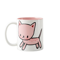 Pink Kitty Doodle Art Mug