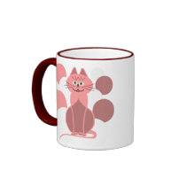 pink kitty mugs by syancey pink kitty mugs
