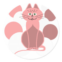 pink kitty stickers by syancey pink kitty stickers