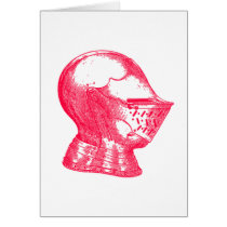 Pink Knight Medieval Armor Helmet Knights Card