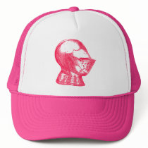 Pink Knight Medieval Armor Helmet Knights Mesh Hat
