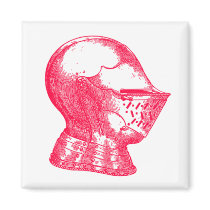 Pink Knight Medieval Armor Helmet Knights Refrigerator Magnet