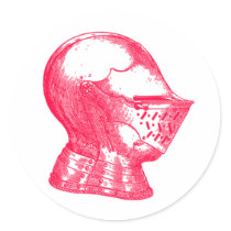Pink Knight Medieval Armor Helmet Knights Stickers