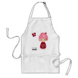 Pink Kokeshi Triplet Apron