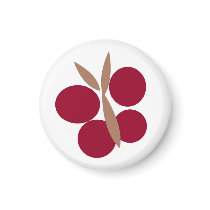 Pink Kokeshi Triplet Butterfly Magnet