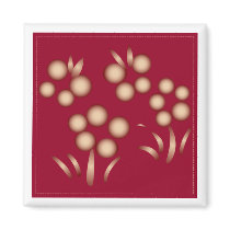 Pink Kokeshi Triplet Kimono Design Magnet