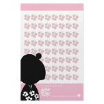 Pink Kokeshi Triplet Stationary Custom Stationery