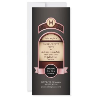 Pink Label Bachelorette Invitation invitation