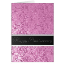 Pink Lace Anniversary Greeting Cards