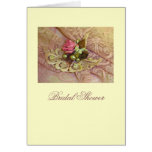 Pink Lace Bridal Shower Greeting Card