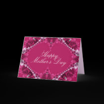 Pink Lace Elegance Mothers Day Card cards