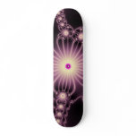 Pink Lace Flowers Skateboard
