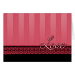 Pink Lace Love Valentine’s Day Greeting Card