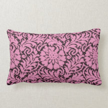 Pink lace on black pillows