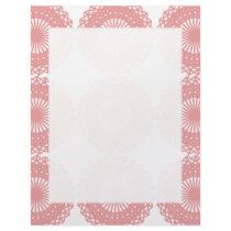 Pink Lace Pattern Design. Custom Letterhead