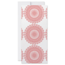 Pink Lace Pattern Design. Full Color Rack Card