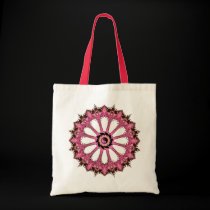 Pink Lace Yin Yang Mandala Flower Bag