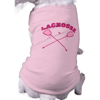 Pink Lacrosse Logo Doggie Shirt