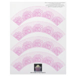 Pink Lacy Cupcake Wrapper Customized Letterhead