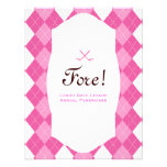 Pink Ladies Golf Party Argyle invitations