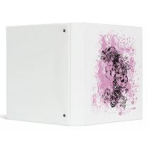 Pink Lady Grunge Distressed Binder