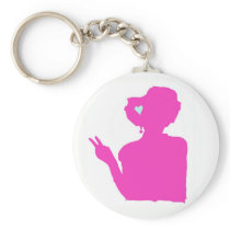 Pink lady keychain