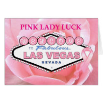 Pink Lady Luck Cancer Survivor Card
